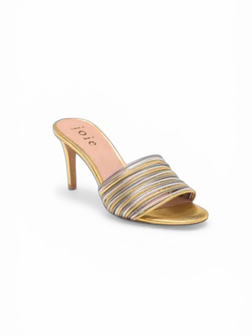 Joie Milani Strappy Sandals Metallic Leather Sz 8